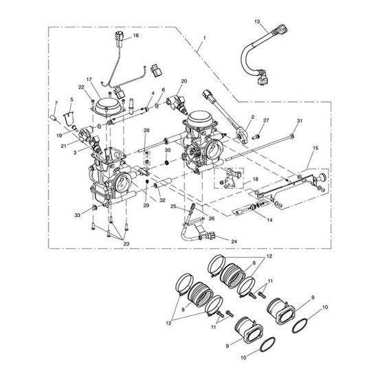 Bild von Adaptor, Throttle Body, Long