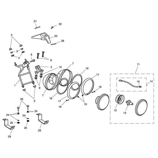 Bild von BRACKET,HEADLIGHT PIVOT