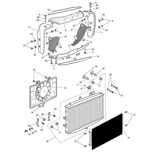 Bild von BRACKET,RADIATOR,LOWER,LH