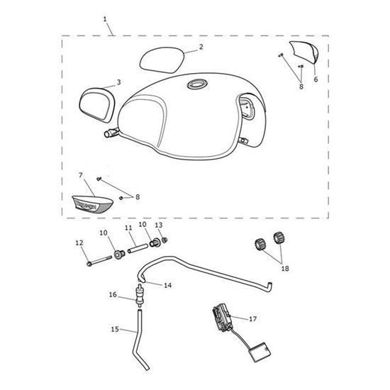 Bild von Badge, Fuel Tank, LH