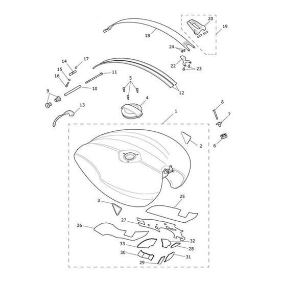 Bild von Badge, Fuel Tank, LH