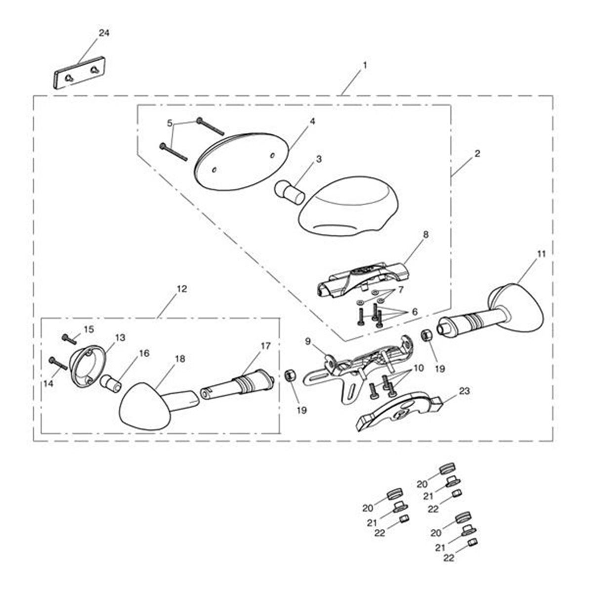 Bild von Base Assy, Rear Light, SAE