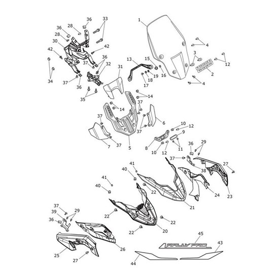 Bild von Beak Decal, LH, Graphite Grey