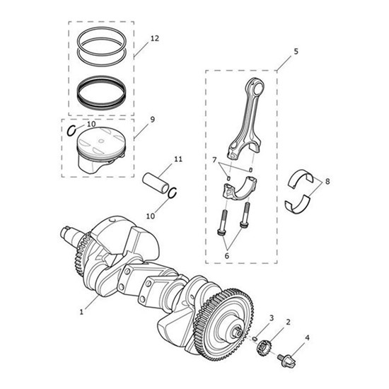 Bild von Bearing Shell, Con Rod, Green