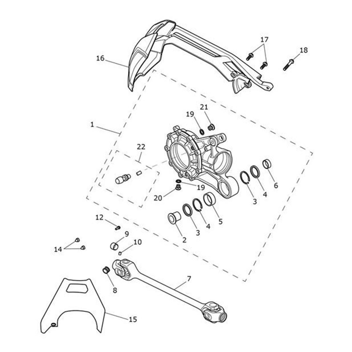 Bild von Bevel Box & Bearing Assembly