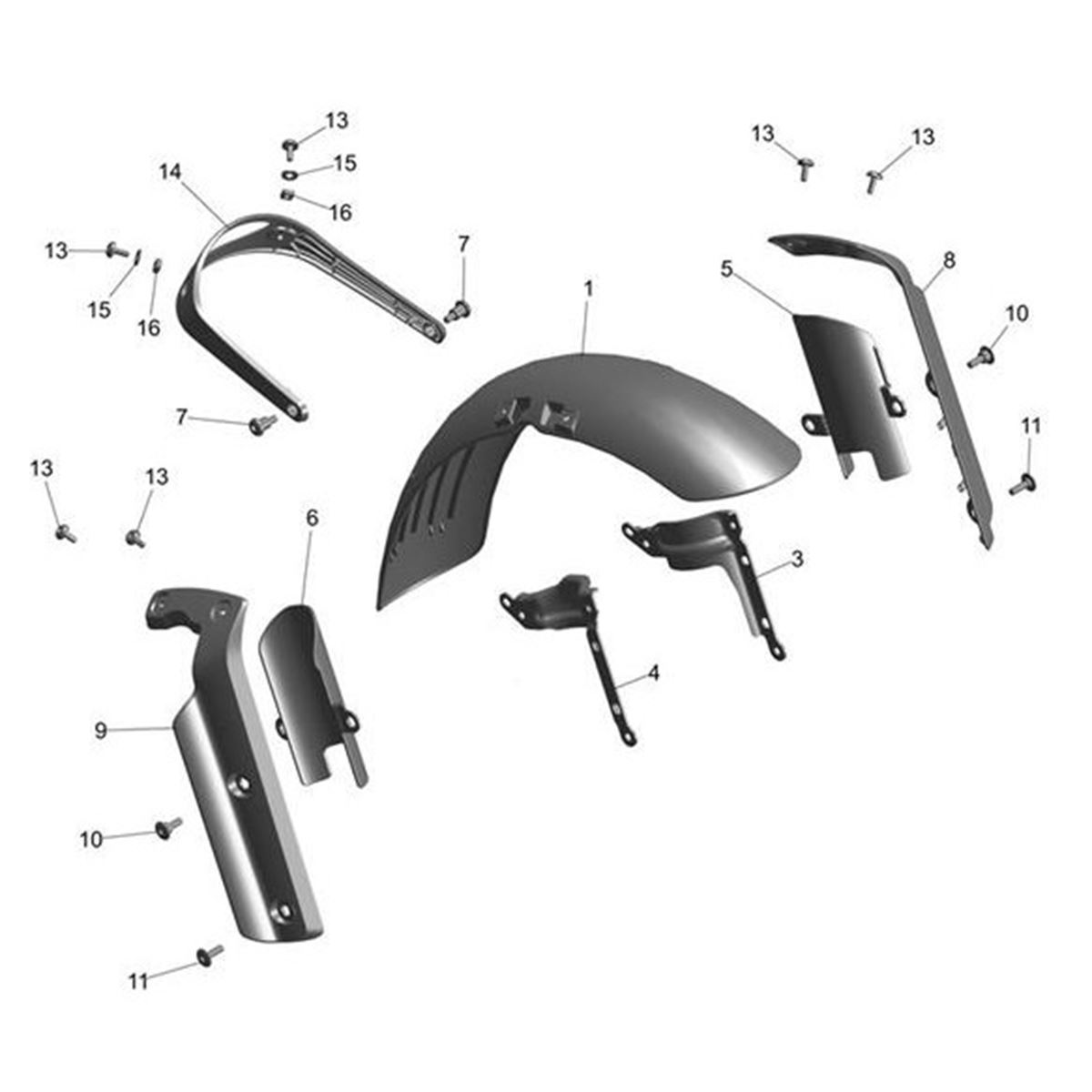 Bild von Brace, Mudguard