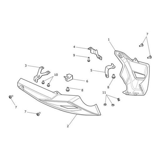 Bild von Bracket, Belly Pan, Front, LH