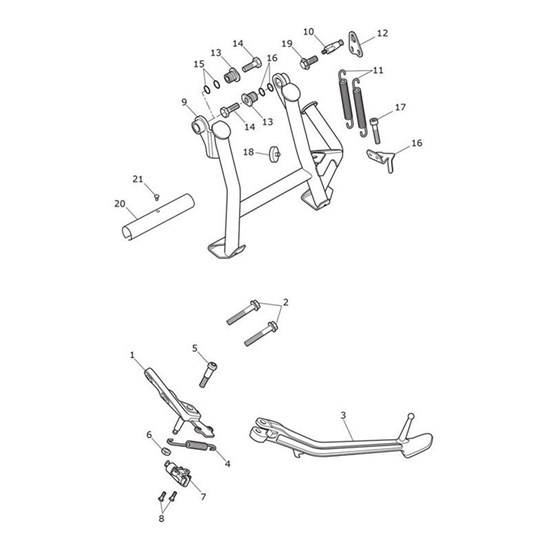 Bild von Bracket, Centrestand Spring