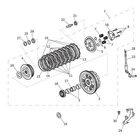 Bild von Bracket, Clutch Cable, Silver