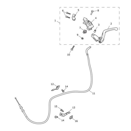 Bild von Bracket, Clutch Cable