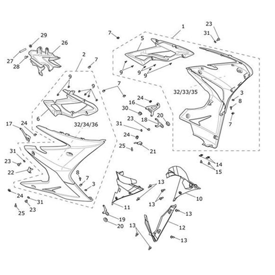 Bild von Bracket, Fairing, Lower LHF