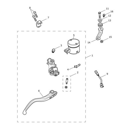 Bild von Bracket, Front M/Cyl Reservoir, Blk