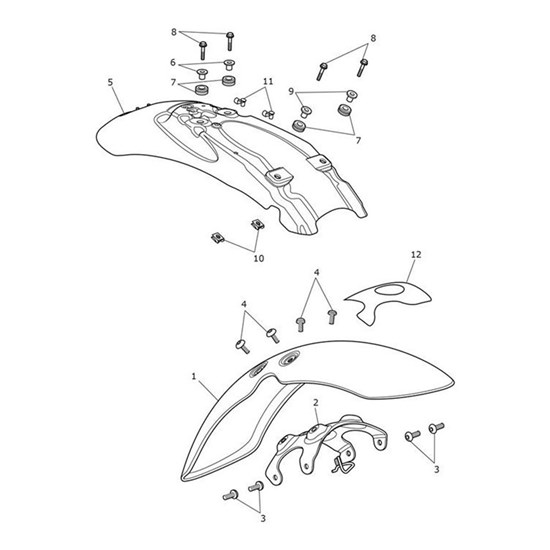 Bild von Bracket, Front Mudguard, Fab