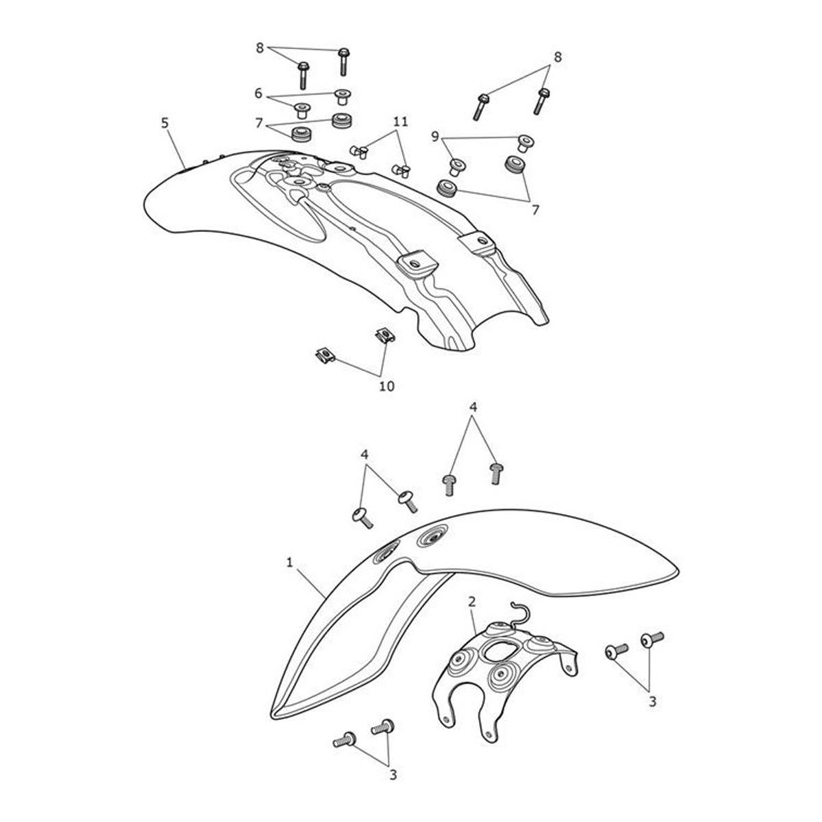 Bild von Bracket, Front Mudguard