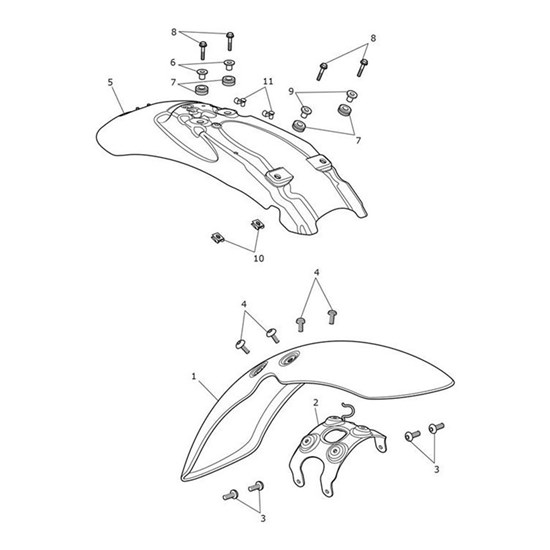 Bild von Bracket, Front Mudguard