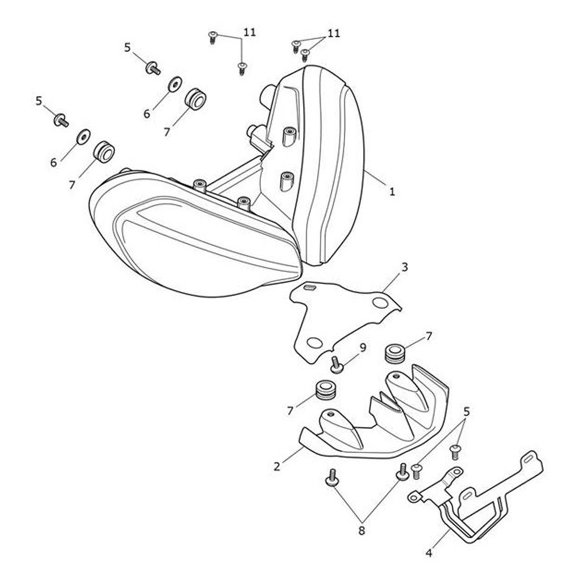 Bild von Bracket, Front Number Plate