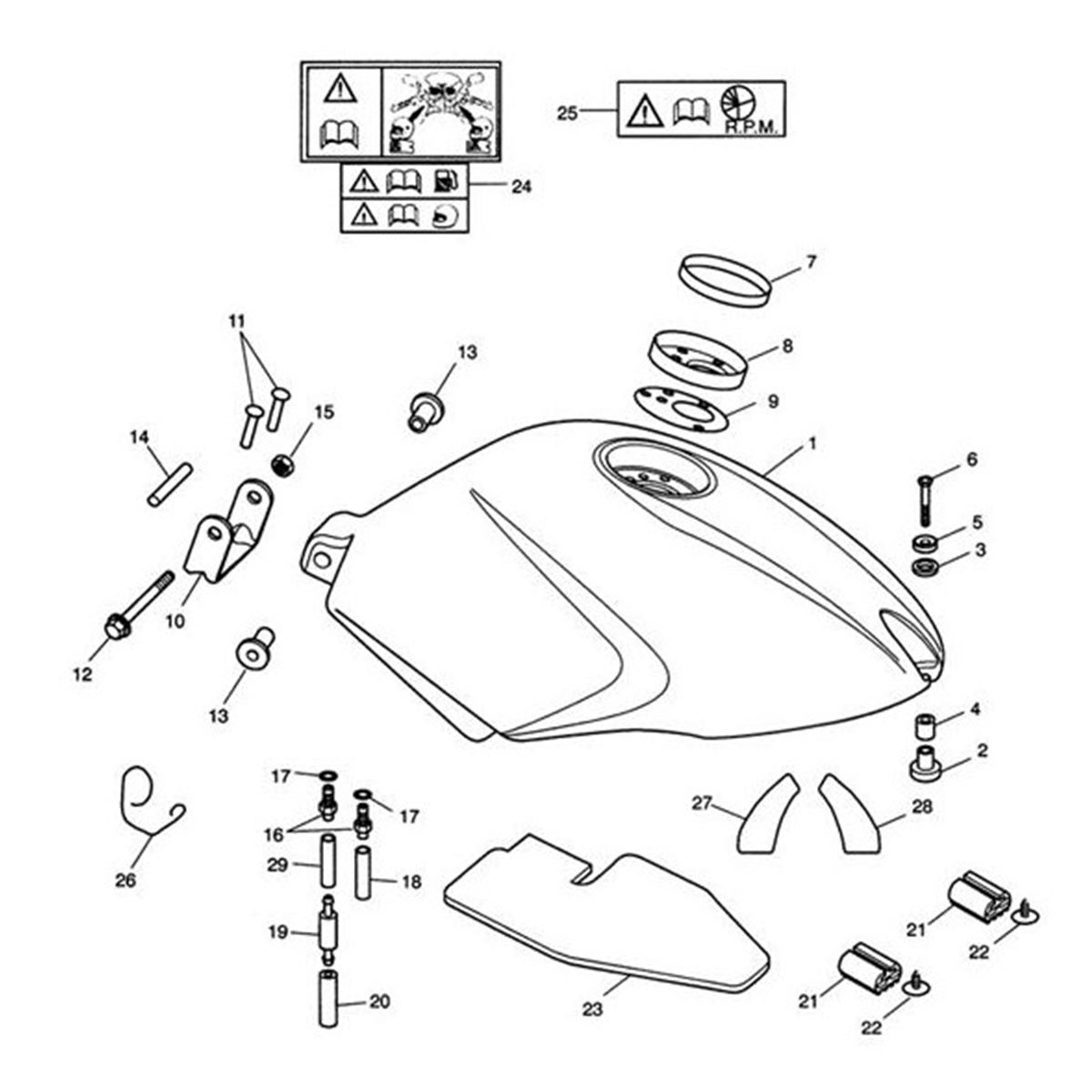 Bild von Bracket, Fuel Tank, Rear