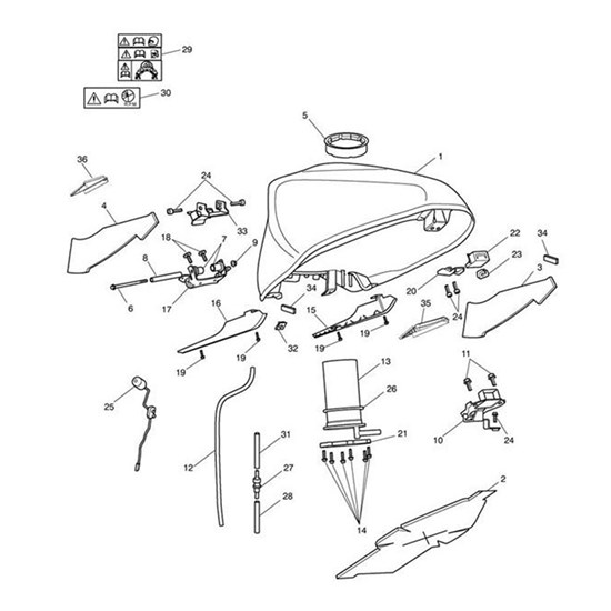 Bild von Bracket, Fuel Tank, Rear