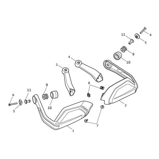 Bild von Bracket, Handguard, LH, Mldg