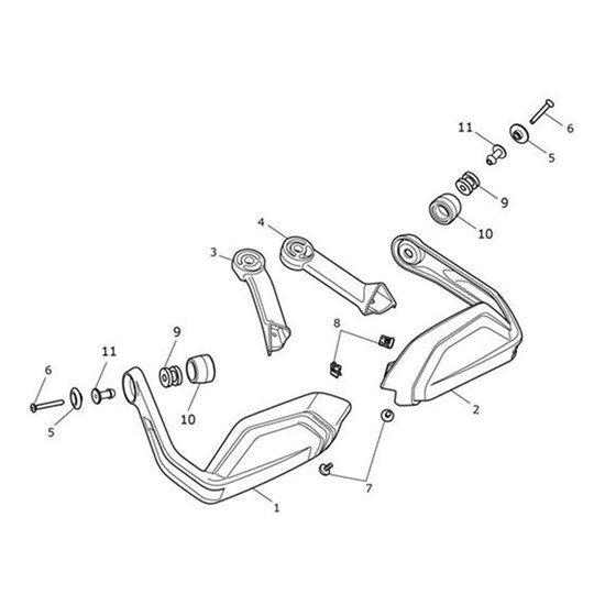 Bild von Bracket, Handguard, RH, Mldg