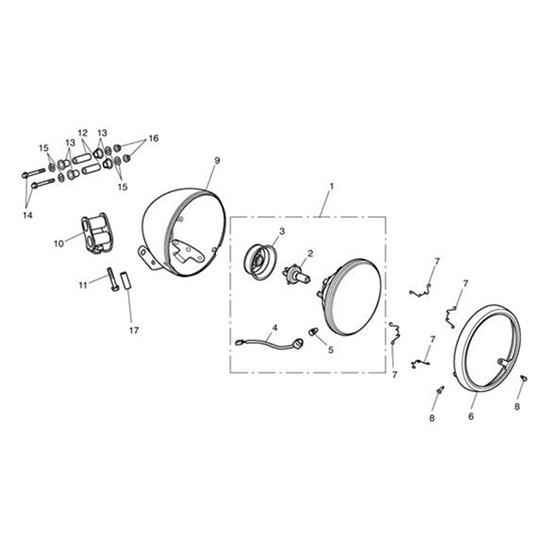 Bild von Bracket, Headlight Mount