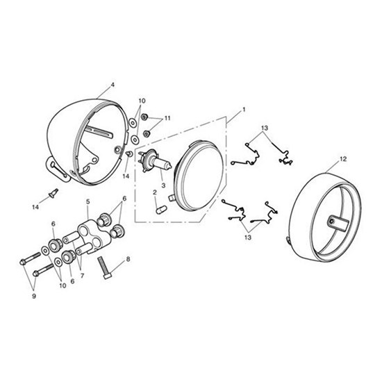 Bild von Bracket, Headlight Mount