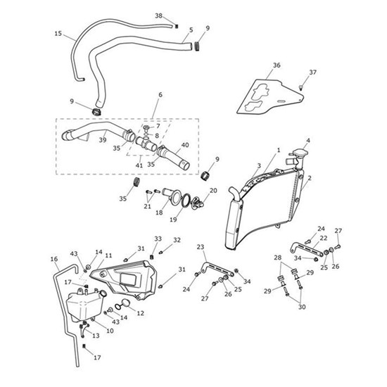 Bild von Bracket, LH, Radiator