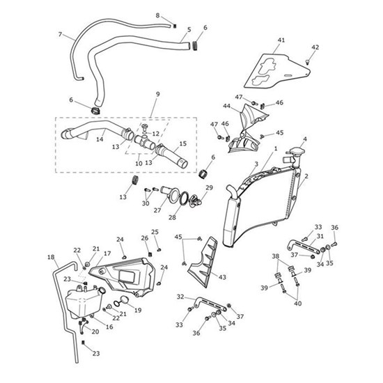 Bild von Bracket, LH, Radiator