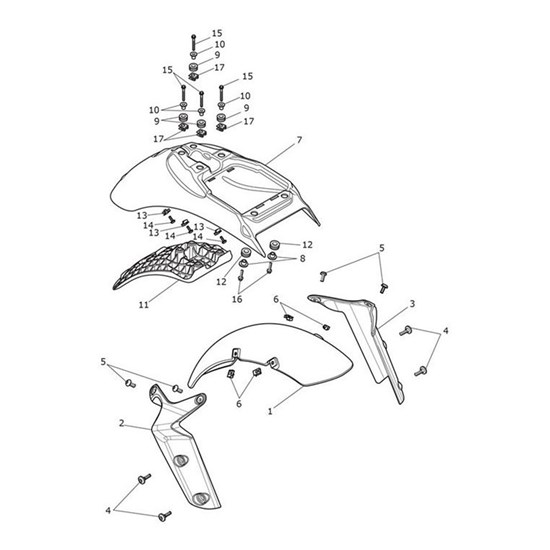 Bild von Bracket, Mudguard, RH