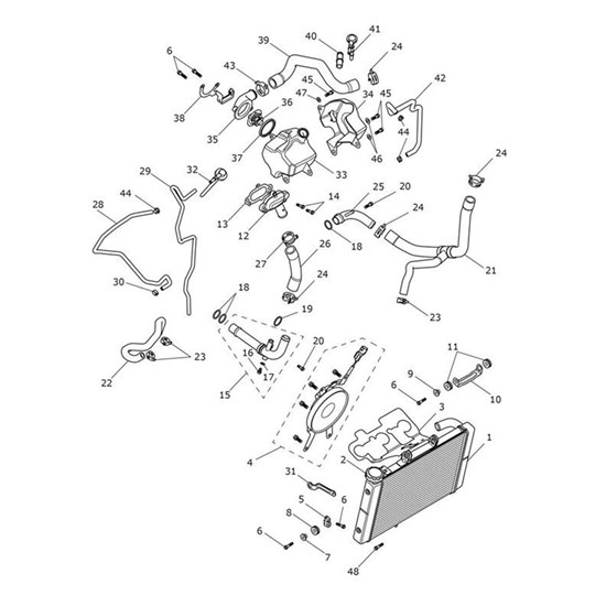 Bild von Bracket, Radiator, Lower, Rear