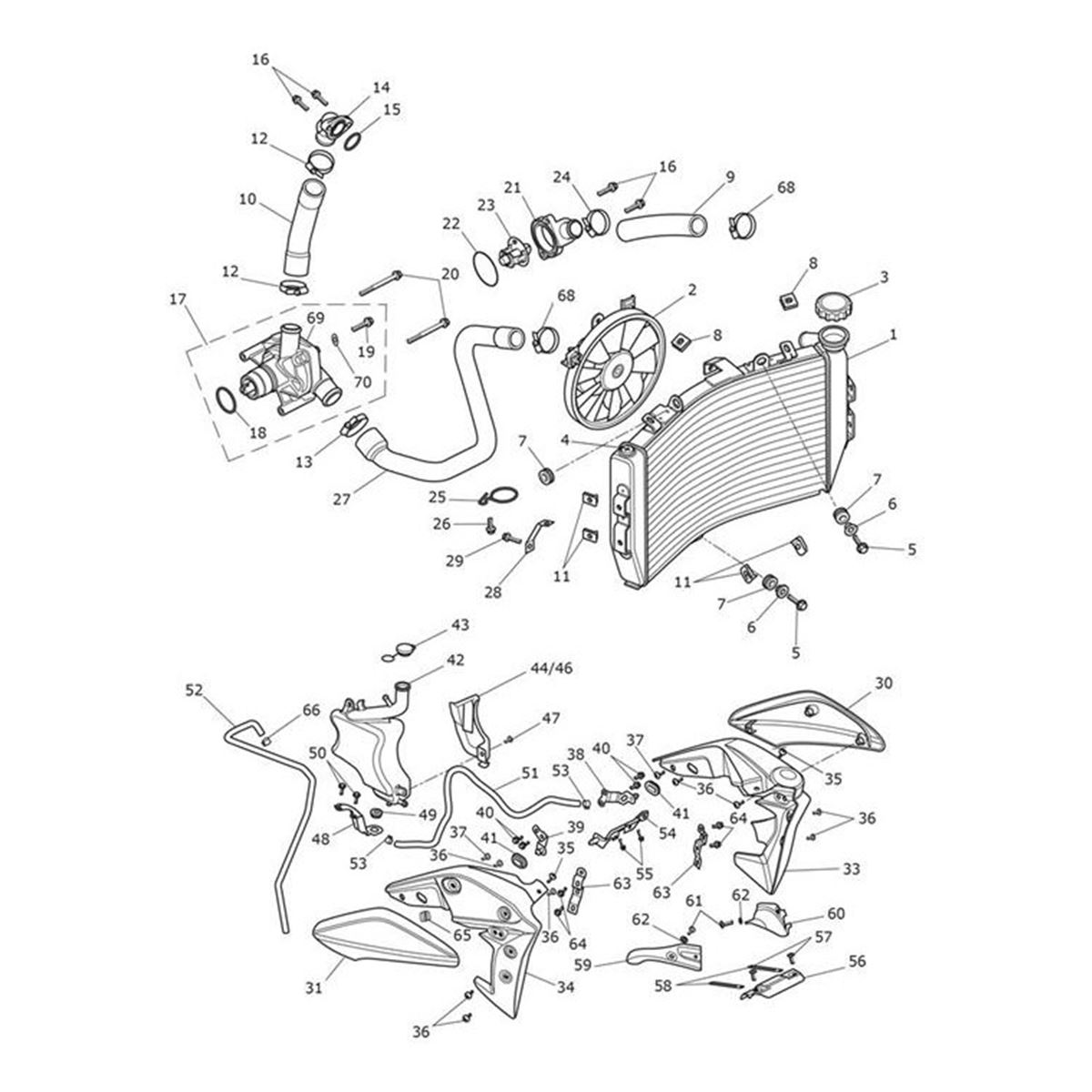 Bild von Bracket, Radiator Cowl