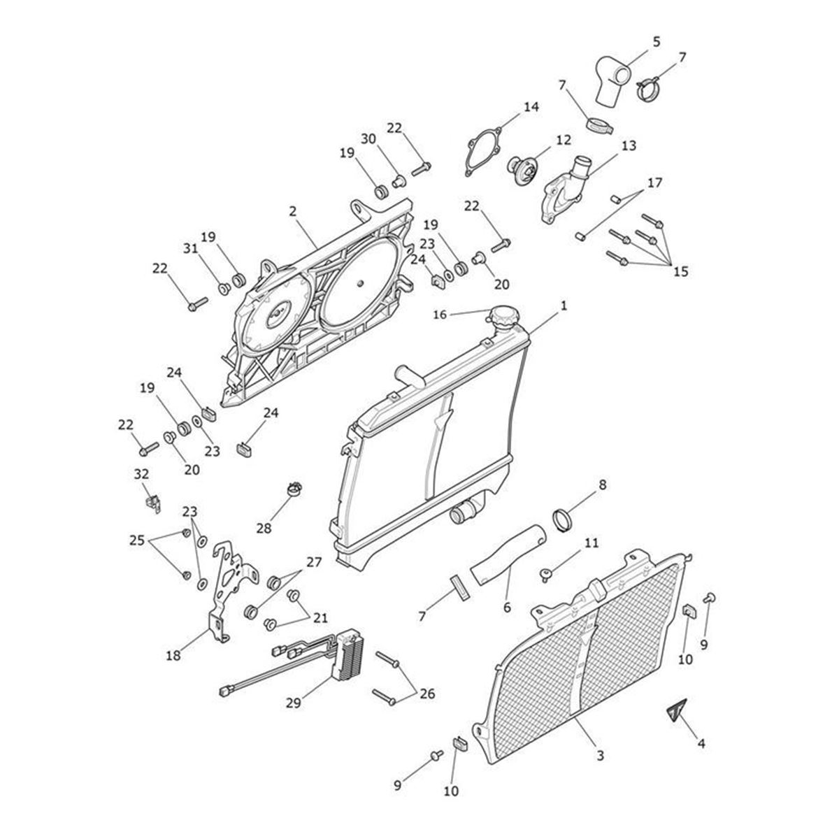 Bild von Bracket, Radiator Lower