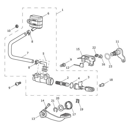 Bild von Bracket, Rear Brake Switch