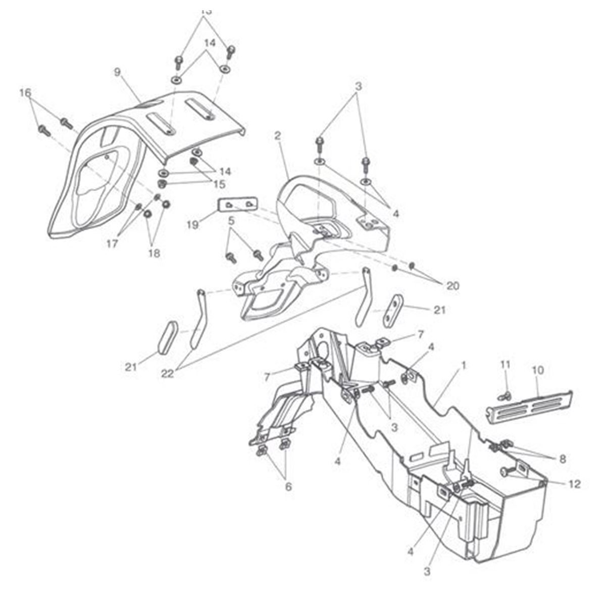 Bild von Bracket, Side, Reflector, Rear