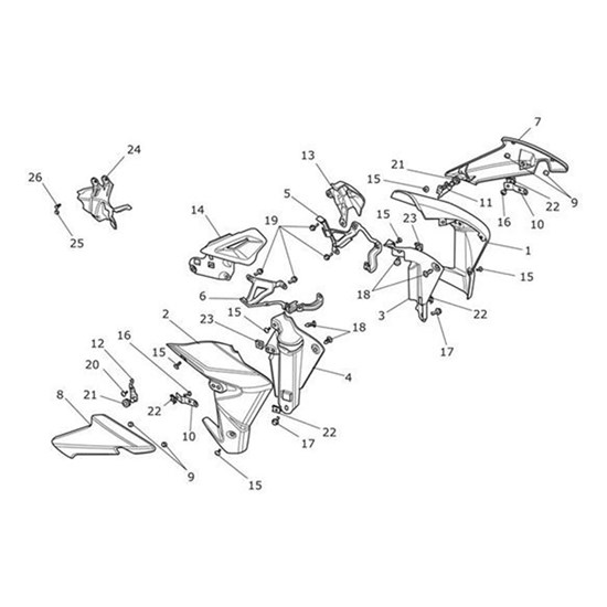 Bild von Bracket, Side Panel, LH, Rear