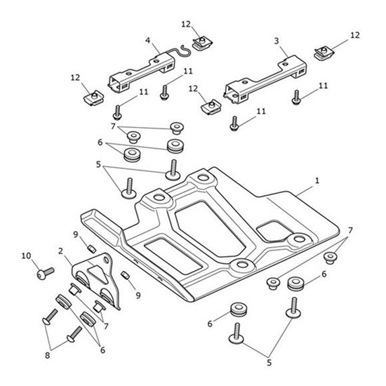 Bild von Bracket, Skid Plate