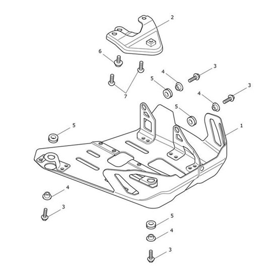Bild von Bracket, Sumpguard, Front
