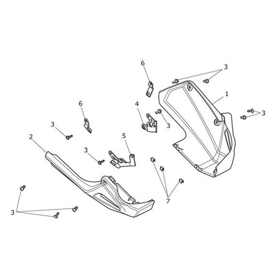 Bild von Bracket, Sumpguard, Rear