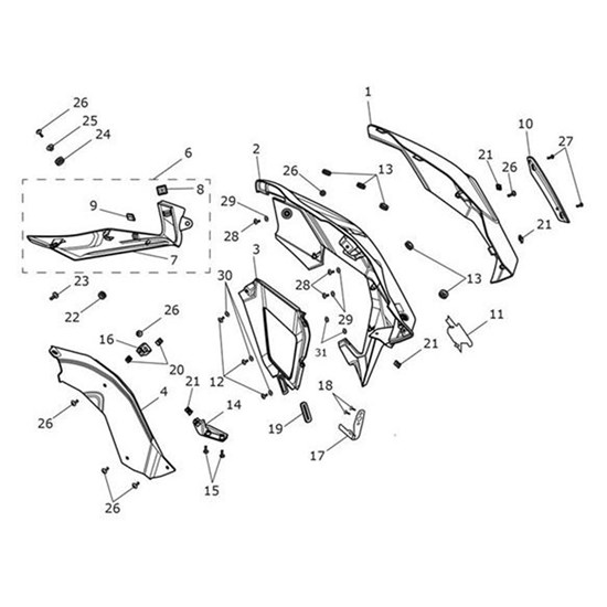 Bild von Bracket, Tank Infill, LH