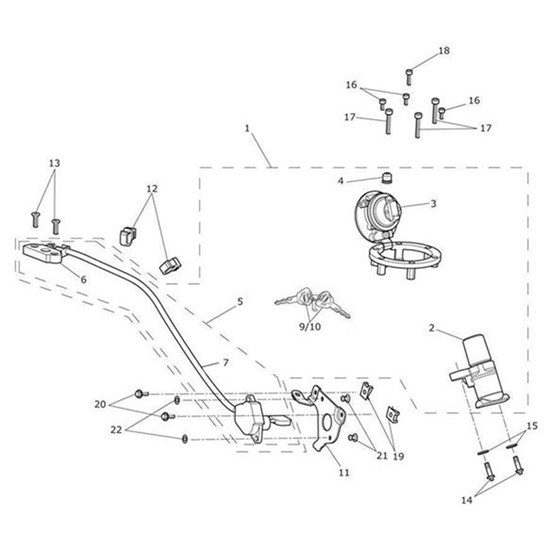 Bild von Bracket Assembly, Seat Lock