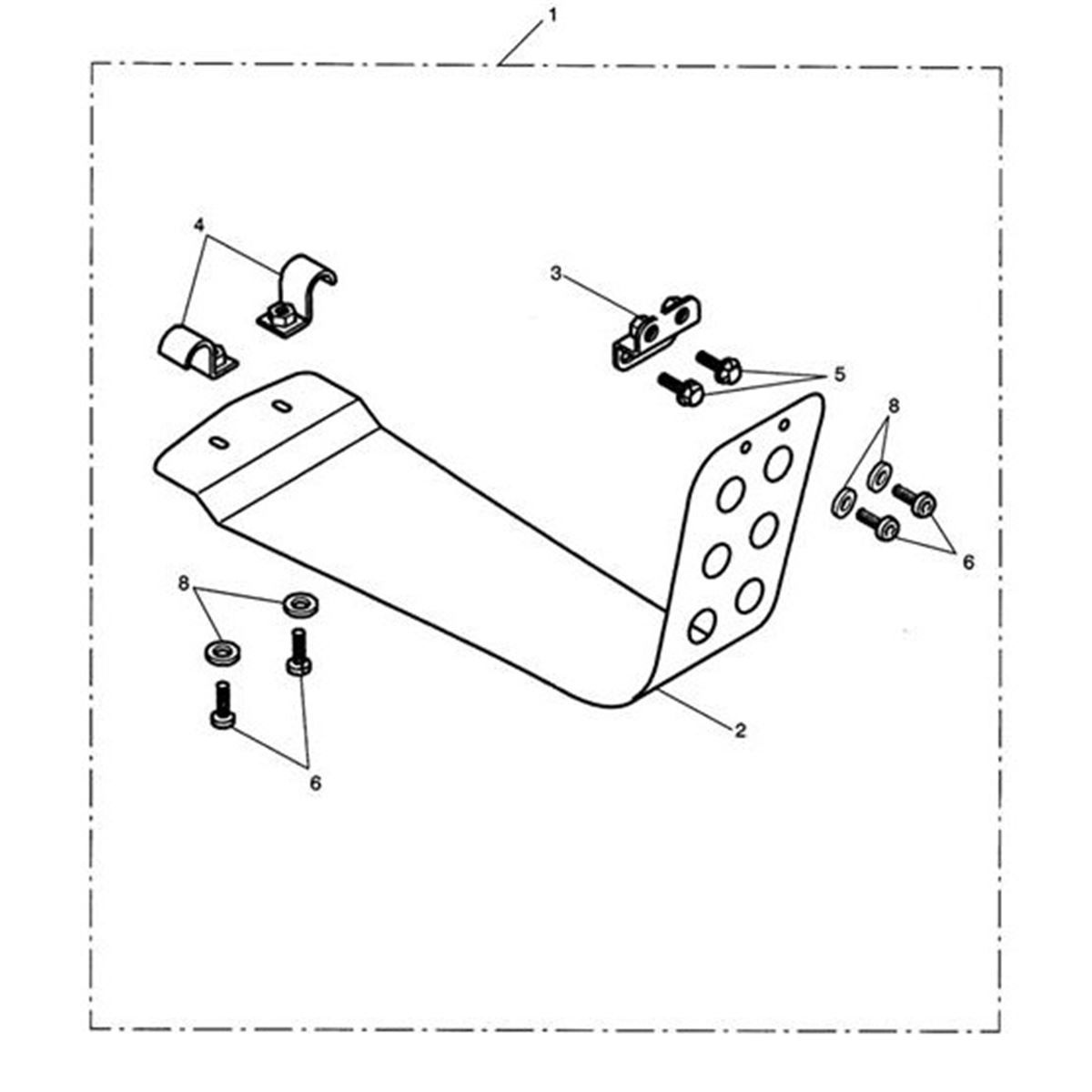 Bild von Bracket Assy, Front, Skid Plate