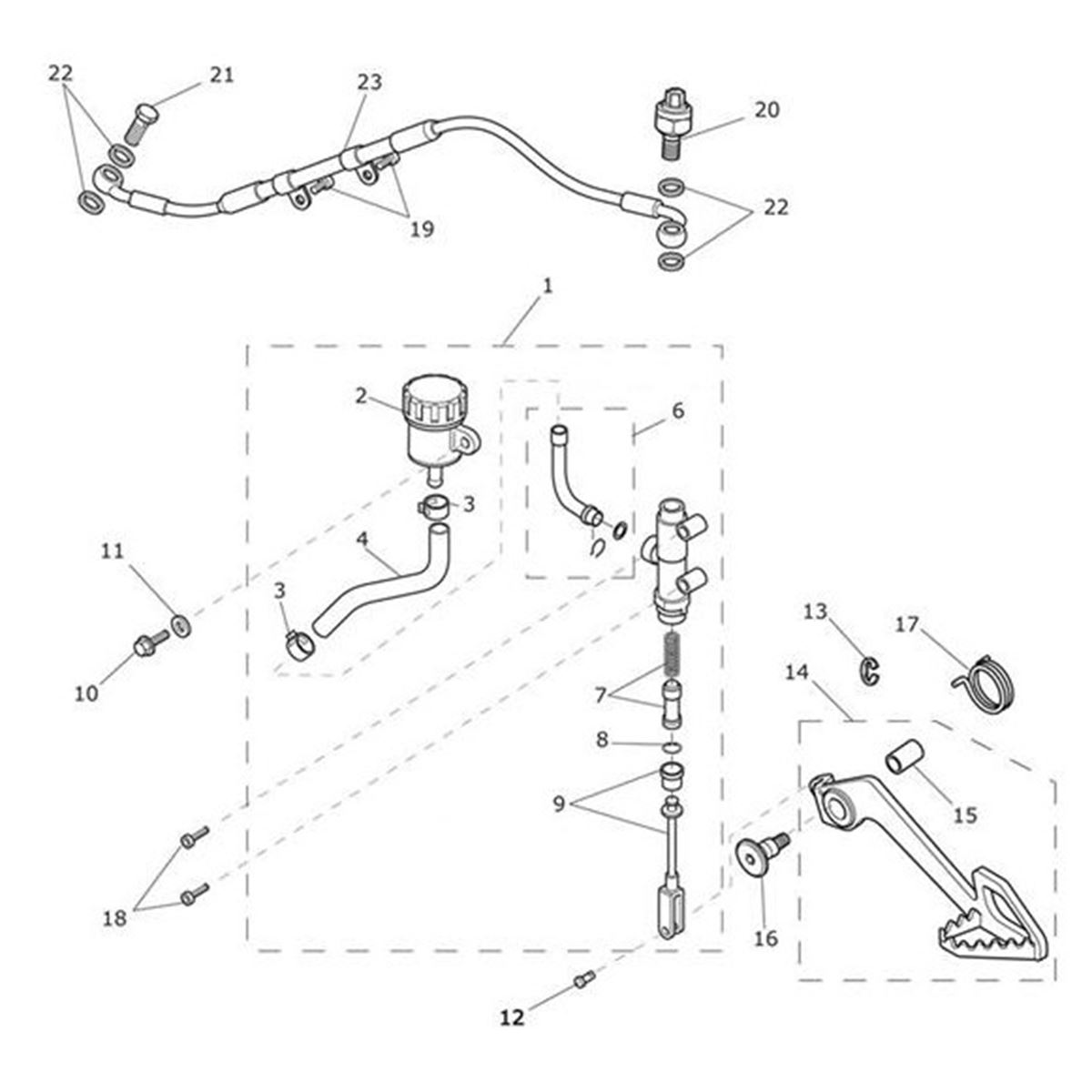 Bild von Braided Brake Hose, Rear