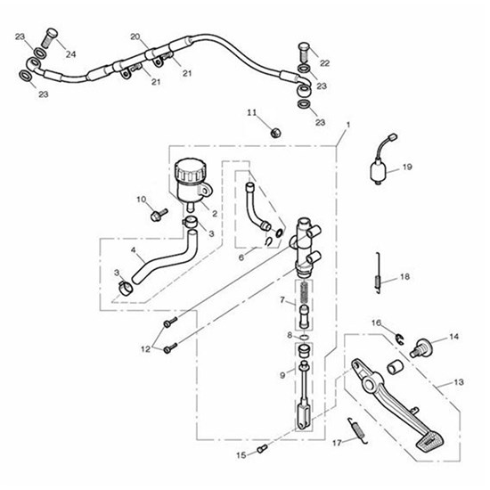 Bild von Braided Rear Brake Hose