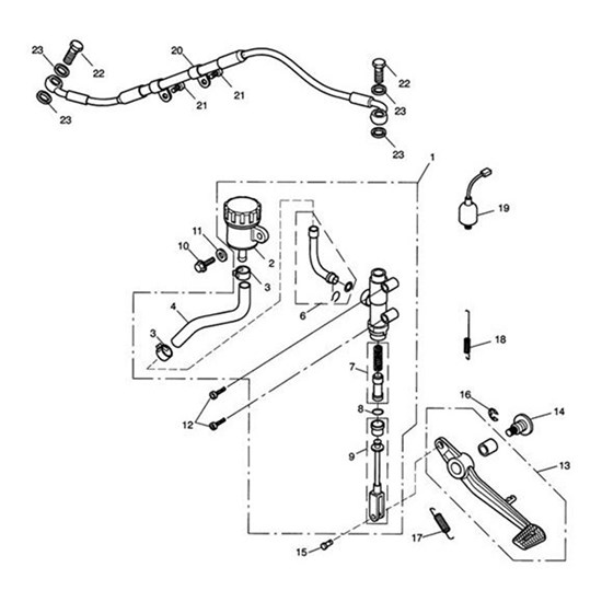 Bild von Braided Rear Brake Hose