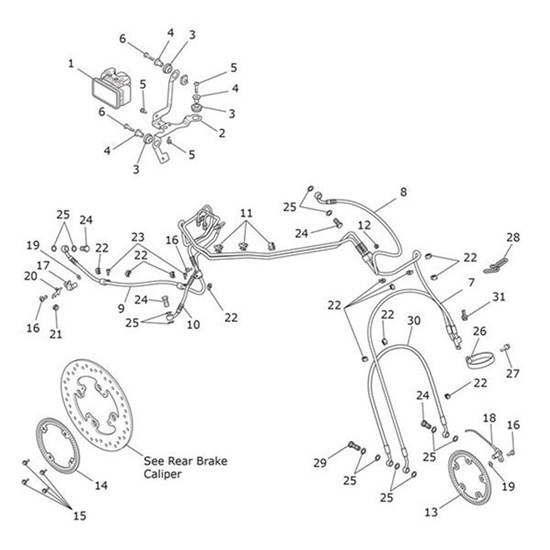 Bild von Brake Hose, Bridge, Front