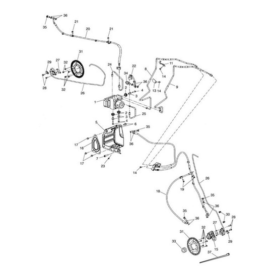 Picture of Brake Hose, Rear Master