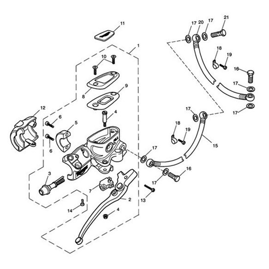 Bild von Brake Hose, Teflon, Front