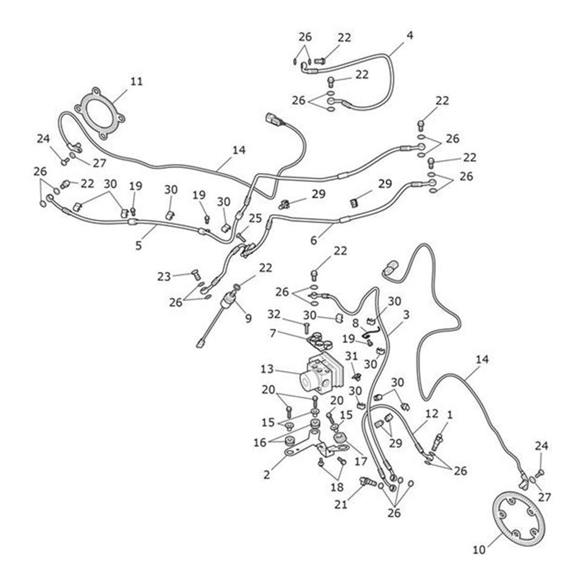 Bild von Brake Hose Bridge, Front