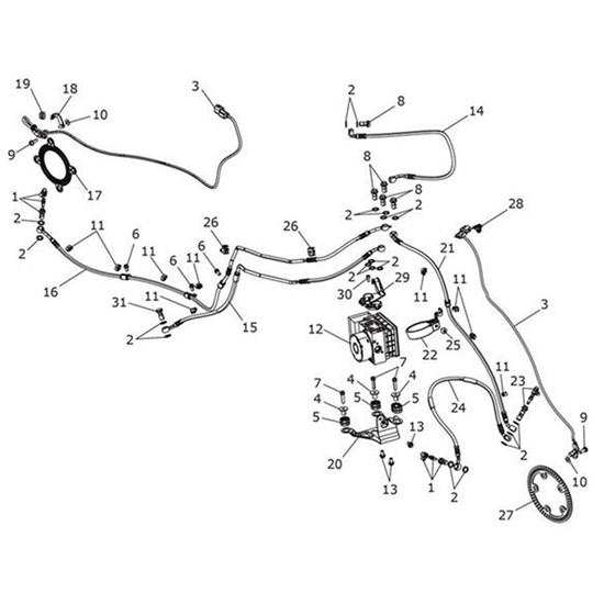 Bild von Brake Line, Fr M/Cyl to Modulator