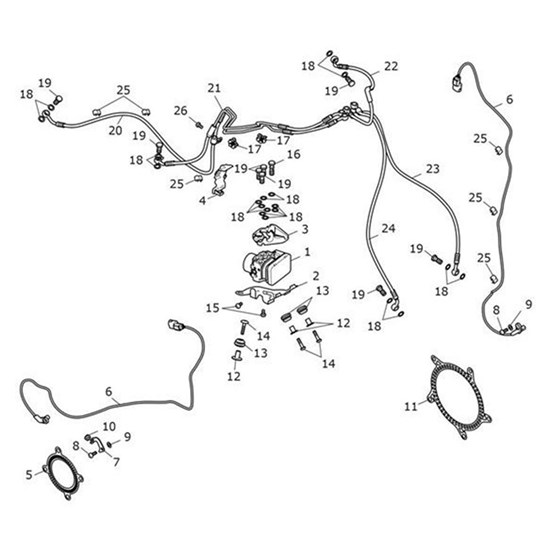 Bild von Brake Line, Front Caliper, RH